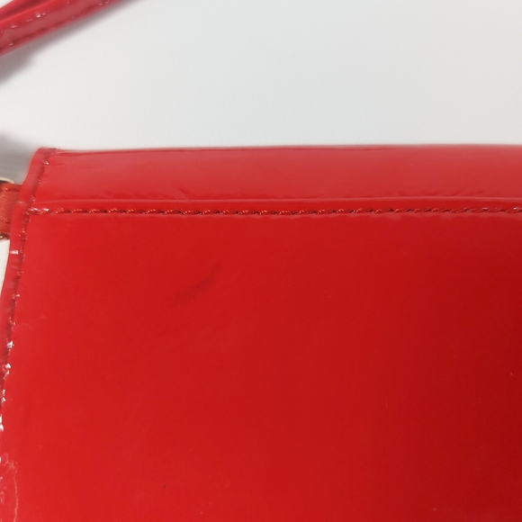 Cole Haan Glossy Red Mini Phone Ipod Wristlet Wallet Case - Picture 7 of 9